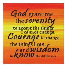 Serenity Prayer God schenken mij Fancy geschilderd
