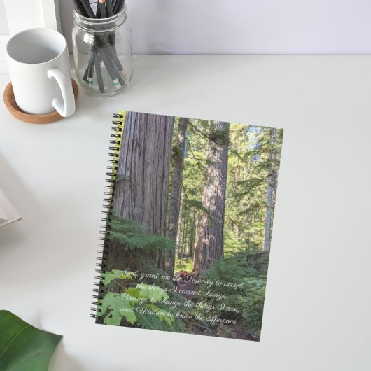 Serenity Prayer Groene bos Notitieboek