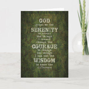 Serenity Prayer: Grunge, Camouflage, herstel Kaart