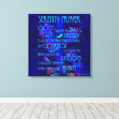 Serenity Prayer in Blue Canvas Afdruk (Insitu (Houten vloer))