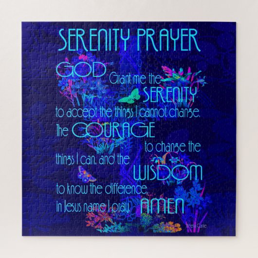 Serenity Prayer in Blue Legpuzzel (Verticaal)