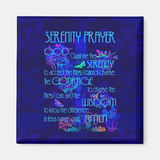 Serenity Prayer in Blue Magneet (Voorkant)