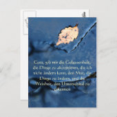 Serenity Prayer in het Duits, Briefkaart stromend  (Voorkant / Achterkant)