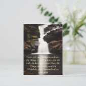 Serenity Prayer in het Duits, Waterfall Briefkaart (Staand voorkant)