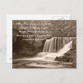 Serenity Prayer in het Franse Waterval Briefkaart (Voorkant / Achterkant)