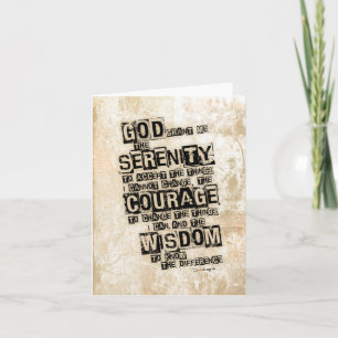 Serenity Prayer: Inspirerend herstel Kaart