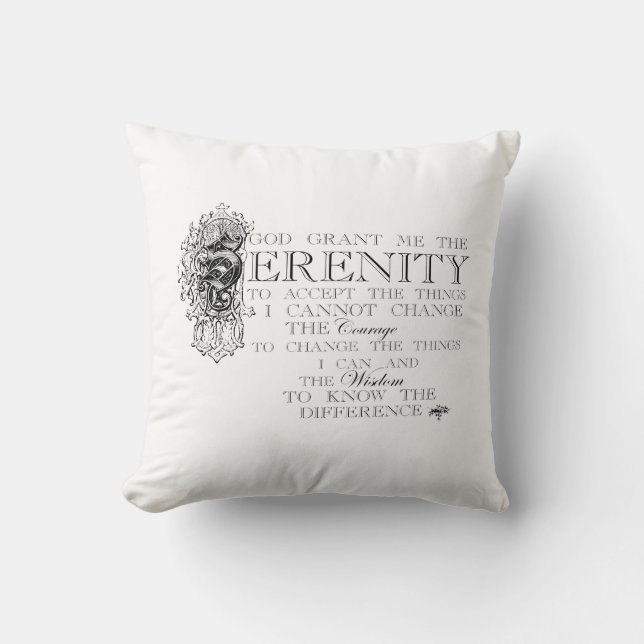 Serenity Prayer Kussen (Voorkant)