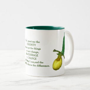 Serenity Prayer Lady Slipper Orchid Flower Tweekleurige Koffiemok