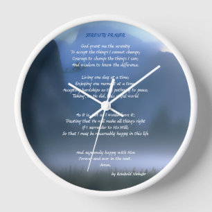 Serenity Prayer Large Clock