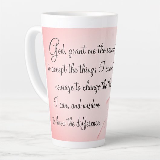 Serenity Prayer Latte Mug (Angle gauche)