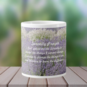 Serenity Prayer Lavender Garden Floral Extra Grote Beker