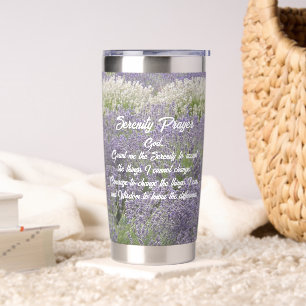 Serenity Prayer Lavender Garden Floral Geïsoleerde Drinkbeker