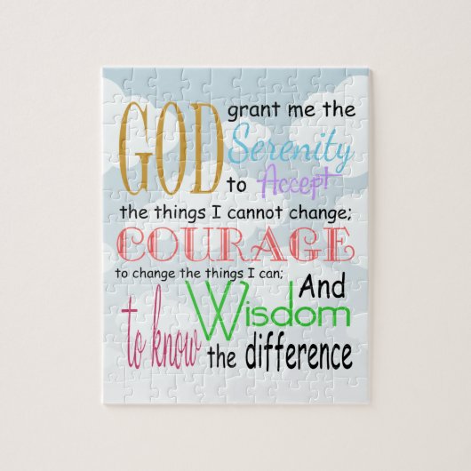 Serenity Prayer Legpuzzel (Verticaal)