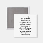 Serenity Prayer Magnet Magneet (Voorkant / Achterkant)