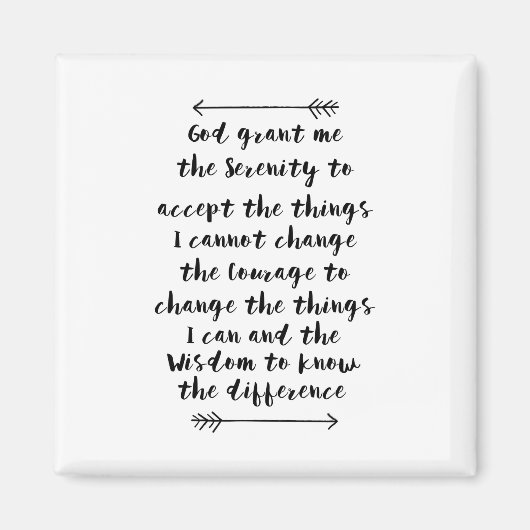 Serenity Prayer Magnet Magneet (Voorkant)
