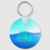 Serenity Prayer met Blue Ocean and Amazing Sky Sleutelhanger (Achterkant)