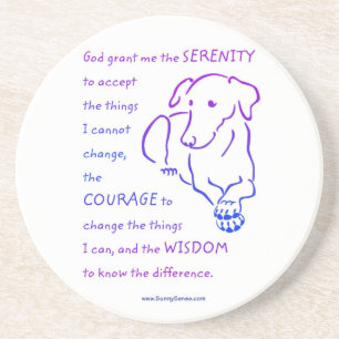 Serenity Prayer met Hond Onderzetters