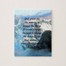 Serenity Prayer met panoramisch Uitzicht Mount Eve