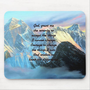 Serenity Prayer met panoramisch Uitzicht Mount Eve Muismat