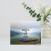 Serenity Prayer met Phewa Lake Panoramic Uitzicht Briefkaart (Staand voorkant)