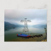 Serenity Prayer met Phewa Lake Panoramic Uitzicht Briefkaart (Voorkant)