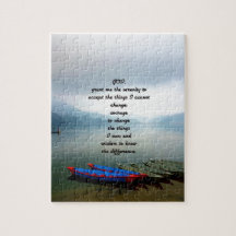 Serenity Prayer met Phewa Lake Panoramic Uitzicht