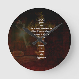 Serenity Prayer met prachtige Christelijke kunst Ronde Klok