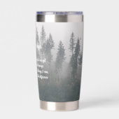 Serenity Prayer Misty Forest Geïsoleerde Drinkbeker (Achterkant)