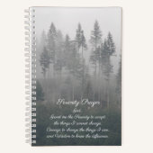 Serenity Prayer Misty Forest Notitieboek (Voorkant)