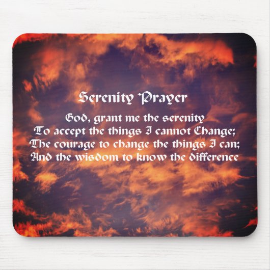 Serenity Prayer Morning Sky Inspirerend Muismat (Voorkant)