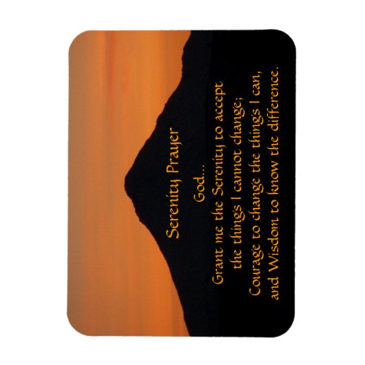 Serenity Prayer Mountain Sunset Landschap Magneet (Verticaal)