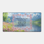 Serenity Prayer Mountain View With Wildflowers Bureaumat (Voorkant)