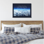 Serenity Prayer & Mountains Wrapped Canvas (Insitu (Slaapkamer))