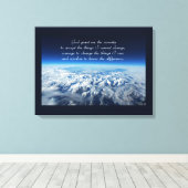 Serenity Prayer & Mountains Wrapped Canvas Afdruk (Insitu (Houten vloer))