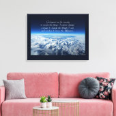 Serenity Prayer & Mountains Wrapped Canvas Afdruk (Insitu (Woonkamer))