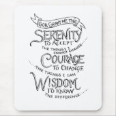 Serenity Prayer Mousepad Muismat (Voorkant)