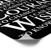 Serenity Prayer Na Aa Sober Recovery  Poster (Hoek)