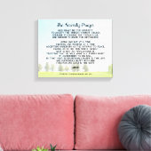 Serenity Prayer On Peaceful Landscape Art  Canvas Afdruk (Insitu (Woonkamer))