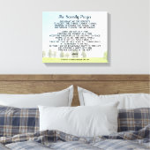 Serenity Prayer On Peaceful Landscape Art  Canvas Afdruk (Insitu (Slaapkamer))