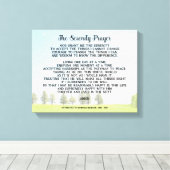 Serenity Prayer On Peaceful Landscape Art  Canvas Afdruk (Insitu (Houten vloer))
