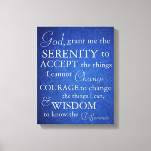 Serenity Prayer op Canvas Afdruk
