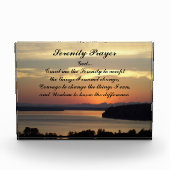 Serenity Prayer Oranje Seascape Sunset Fotoblokken (Voorkant)