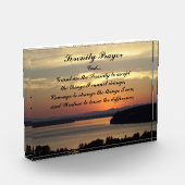 Serenity Prayer Oranje Seascape Sunset Fotoblokken (Links)