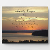 Serenity Prayer Oranje Seascape Sunset Fotoplaat (Voorkant)