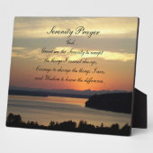 Serenity Prayer Oranje Seascape Sunset Fotoplaat (Zijkant)
