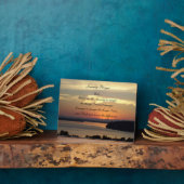 Serenity Prayer Oranje Seascape Sunset Fotoplaat (Zijkant)