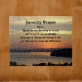 Serenity Prayer Oranje Seascape Sunset Legpuzzel