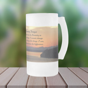 Serenity Prayer Oranje Seascape Sunset Matglas Bierpul