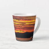Serenity Prayer Oranje zonsondergang landschap Latte Mok (Rechterhoek)
