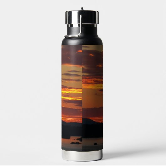 Serenity Prayer Oranje zonsondergang landschap Waterfles (Rechts)